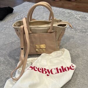 See by Chloe pink leather and tweed